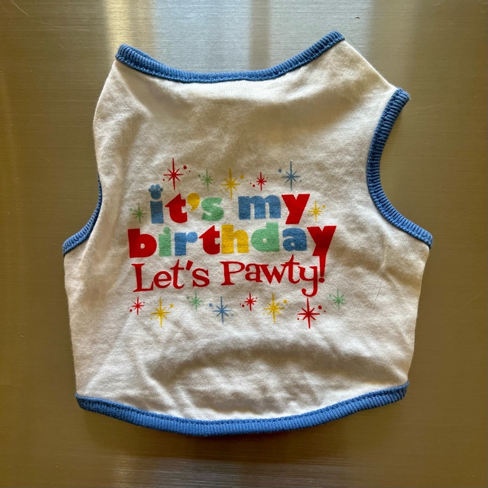 Tiny Dog Happy Birthday Shirt XS